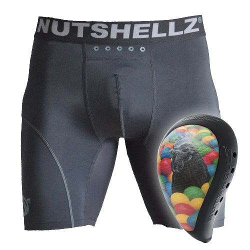 Nutshellz® Black Cock & Balls/ Black Surround/Jock combo/Adult/Level 1