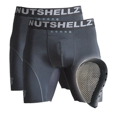 Nutshellz® Armor/Black & White/ 2 Jock Combo/Adult/Level 1