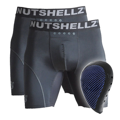 Nutshellz® Armor/Blue/ 2 Jock- Short Combo/Adult/Level 1