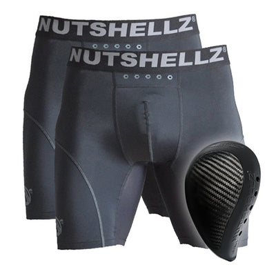 Nutshellz® Armor/ 2 Jock Combo/Black/ Adult/ Level 1