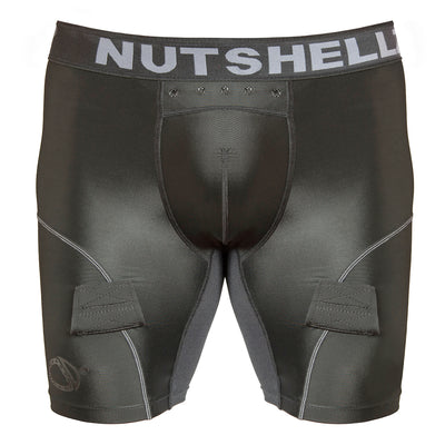 Nutshellz®/Black/Adult/Hockey Jock Short - With Velcro